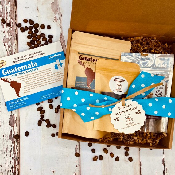 Coffee Samples 5 Pack Coffee Gift Set Las Americas. Gourmet Organic Medium Roast Whole Bean Coffee with Best Beans from Mexico, Guatemala, Peru