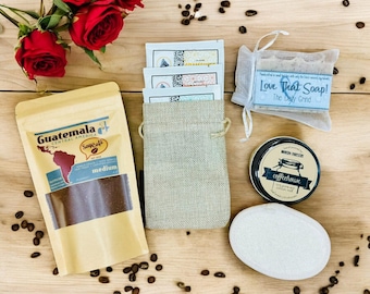 Coffee Self-Care Gift Box: Candle, Soap & Gourmet Treats