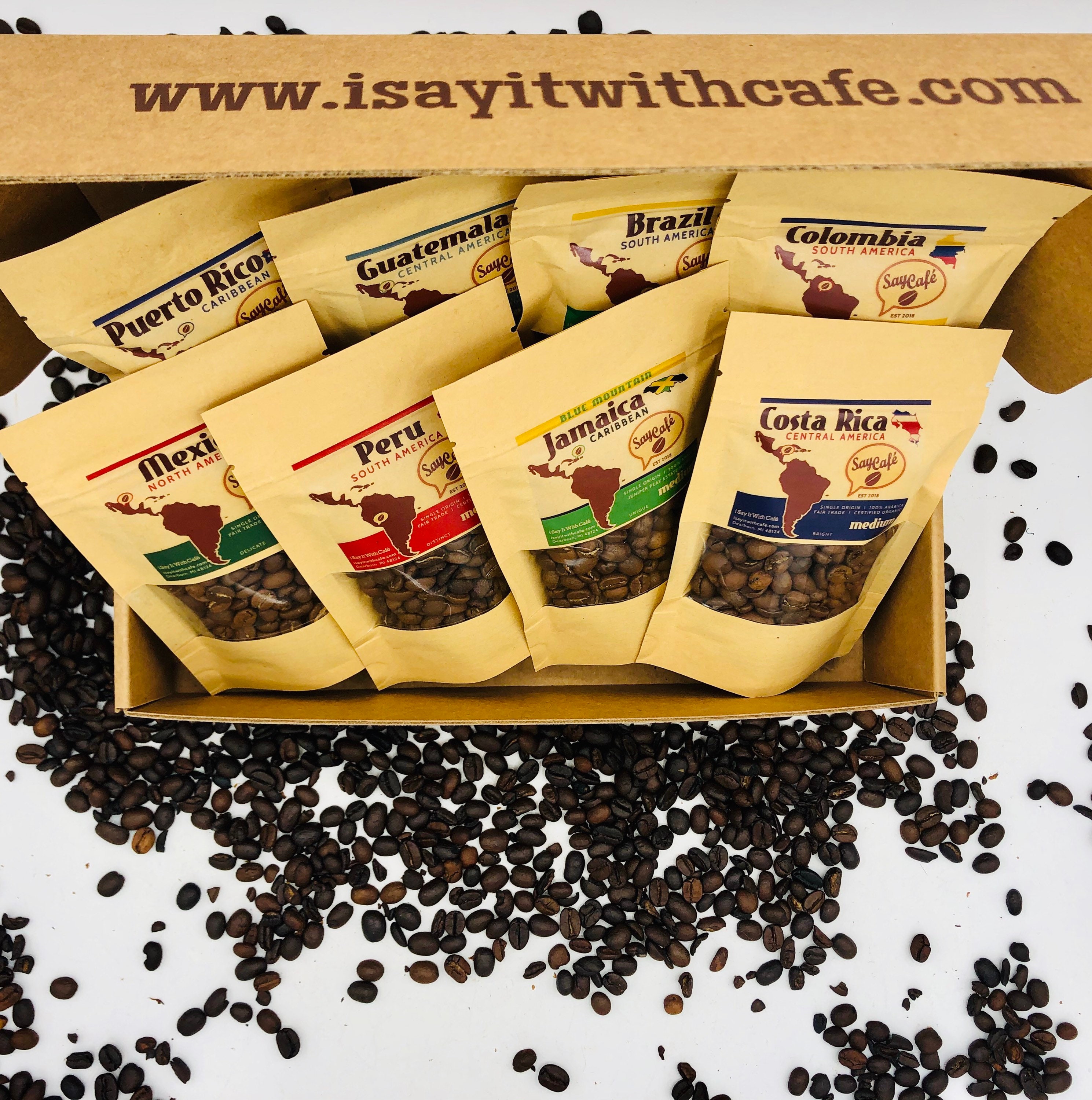 Deluxe Coffee Sampler Box Coffee Gift Box with Eight 1/8 lb. Etsy