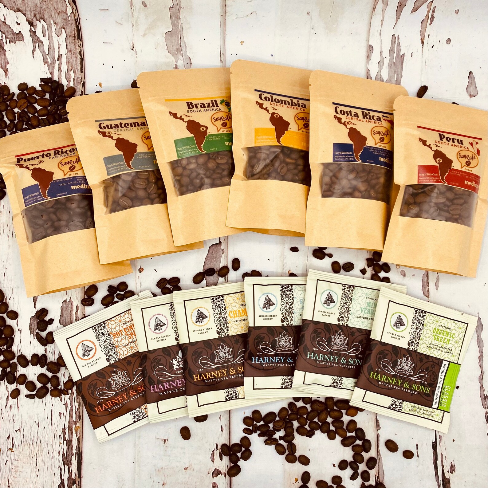 Coffee & Tea Sampler Gourmet Single Origin Coffee and Premium Etsy