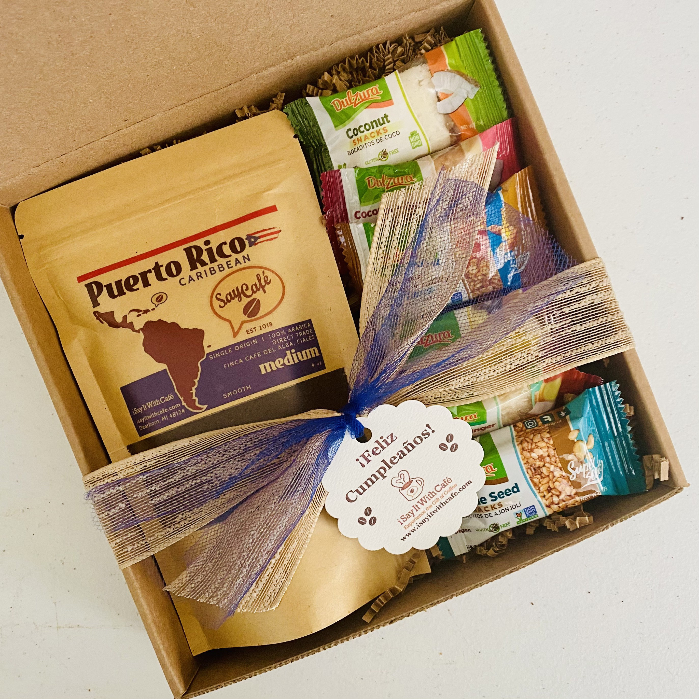Puerto Rico Coffee and Puerto Rican Treats Boricua Gift Box Etsy