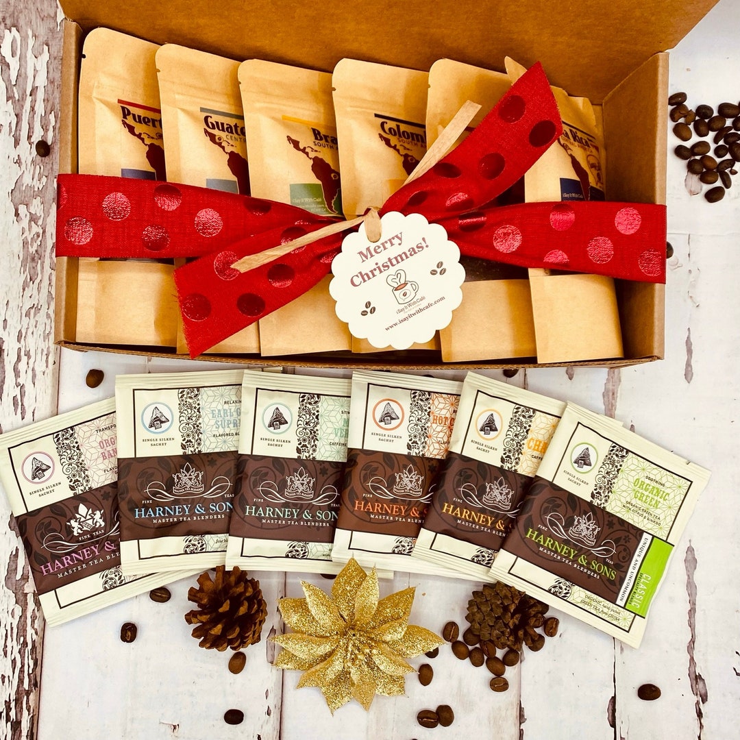 Coffee and Tea Sampler Coffee Lover Box Coffee and Tea Gift Etsy