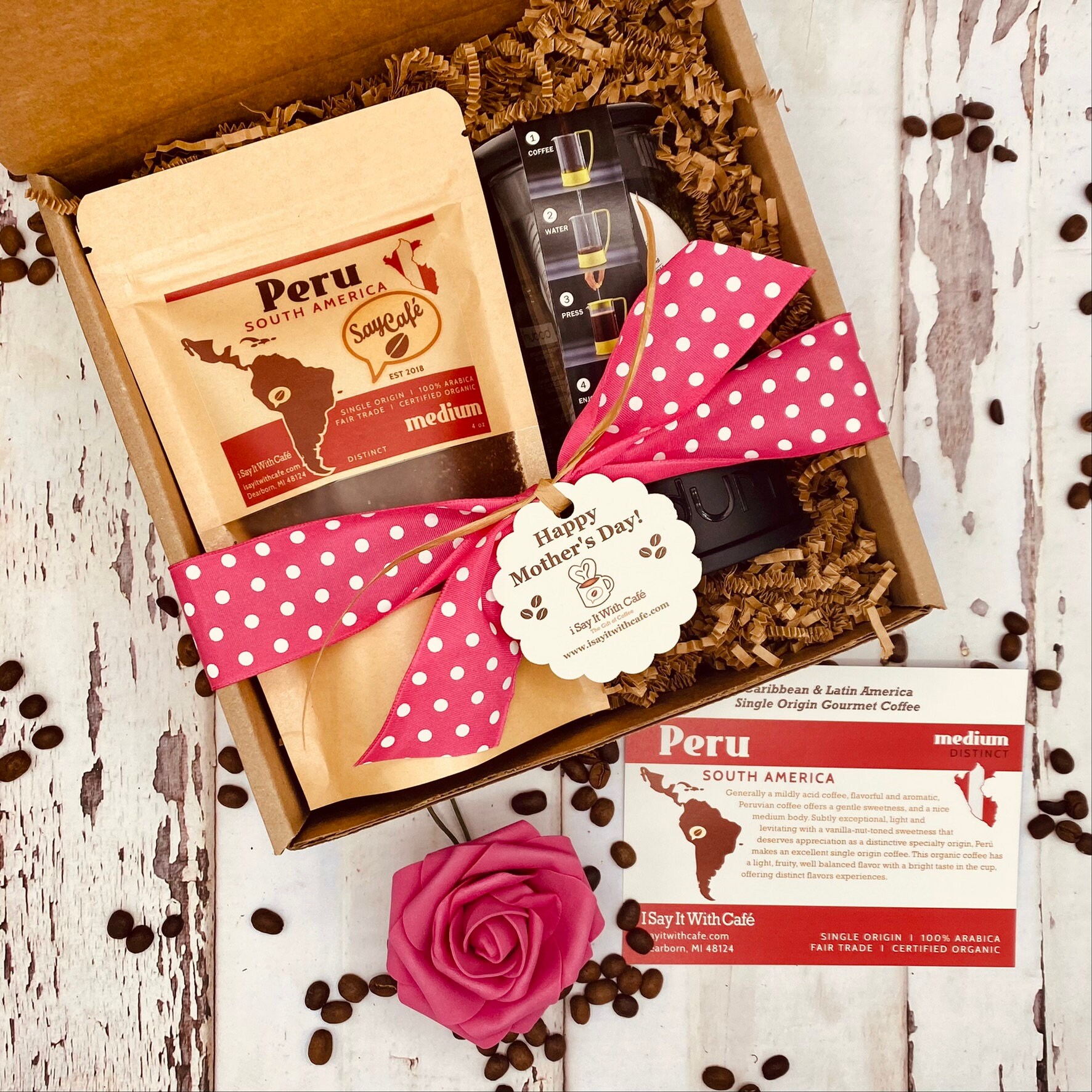 Valentine's Day French Press Coffee Basket: Puercoespin