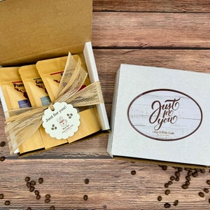 Mini Coffee Sampler, Coffee Sampler Box, Single Origin Coffee Gift Box, Coffee Samples, Small Gift Box, Coffee Lover Gift image 8