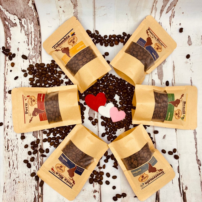 Coffee Sampler Gift Box: Six Gourmet Single Origin Caribbean | Etsy