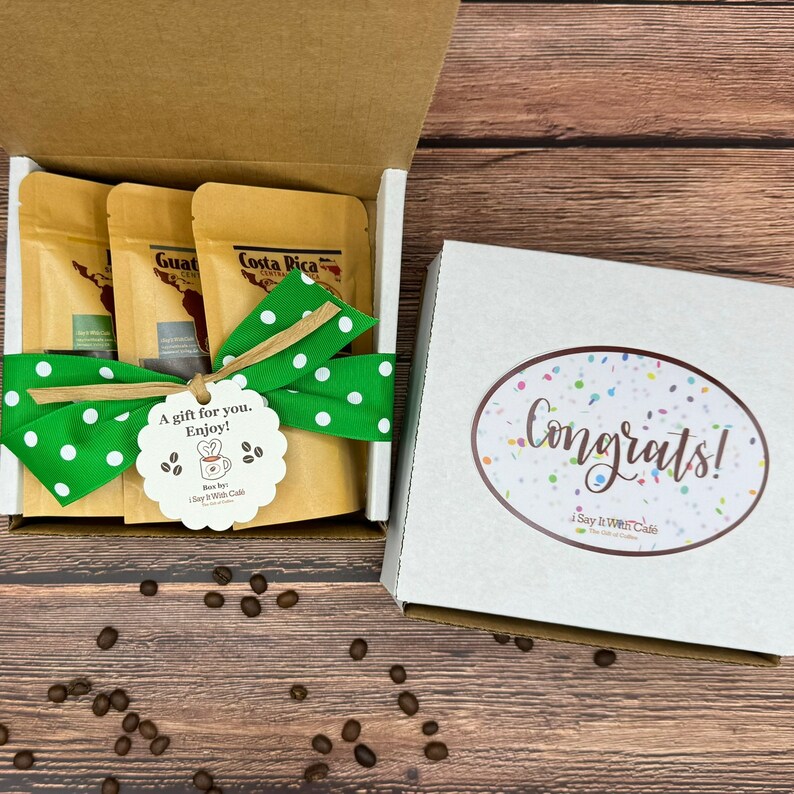 Mini Coffee Sampler, Coffee Sampler Box, Single Origin Coffee Gift Box, Coffee Samples, Small Gift Box, Coffee Lover Gift image 7