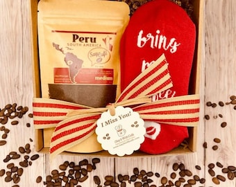 Coffee Lover Gift Box: Single-Origin Coffee & Funny Socks