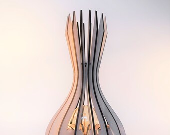 Take off Designer Table lamp / Decorative lighting / Multifunctional Lamp / Wooden Statement piece / High quality E27 Edison screw bulb.