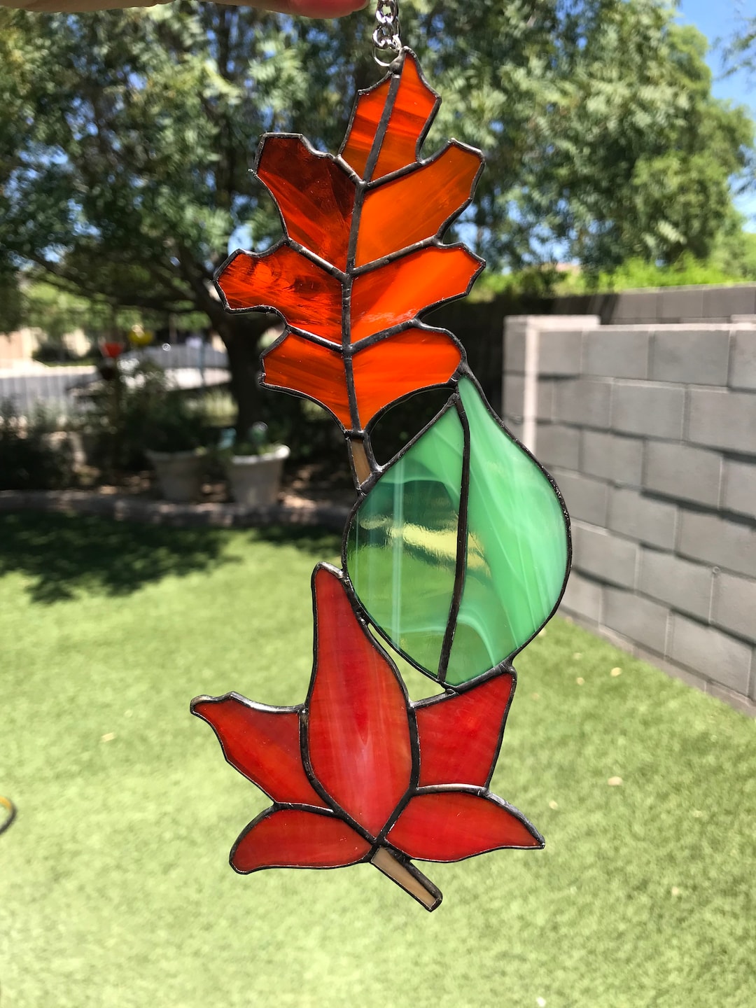 Stained Glass Fall Leaves - Etsy