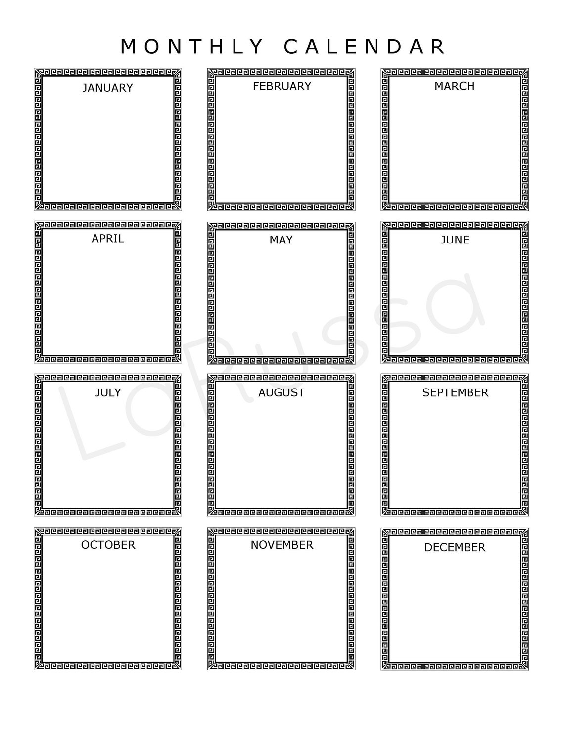 EDITABLE Calendar ǀ Printable CALENDAR ǀ Instant DOWNLOAD ǀ Blank ...