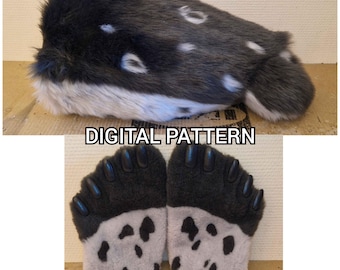 Patrón de foca de traje de piel: cola y patas