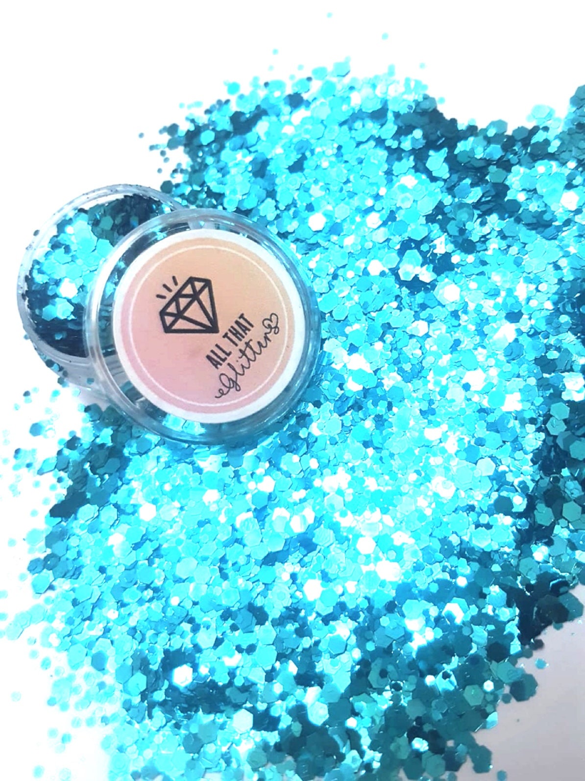 Aqua Blue Chunky Glitter Body Glitter Face Glitter Etsy