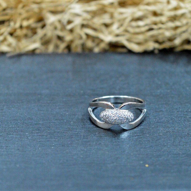 Sterling Silver Ring Zircon Stones Ring Greek Jewelry