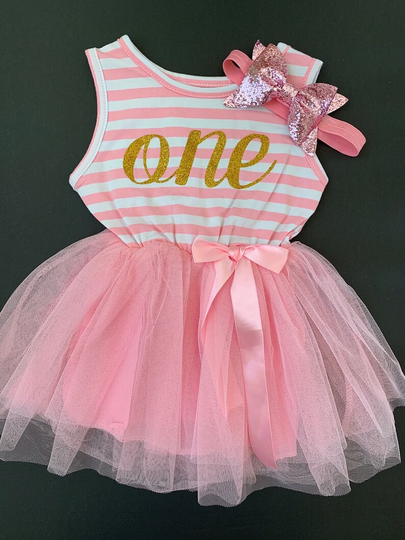 Birthday Dress 1 year old, 1st birthday outfit dress, birthday dress pink and gold, girls birthday outfit, pink and gold 1st birthday dress Birthday Dress 1 year old, 1st birthday outfit dress, birthday dress pink and gold, girls birthday outfit, pink and gold 1st birthday dress