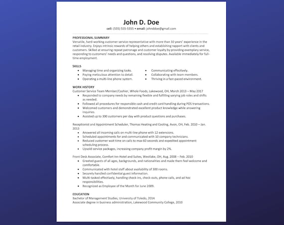 Do-It-Yourself Microsoft Word Resume Template- ATS Friendly- Instant Download- Complete Package for Keyword Optimized Resume