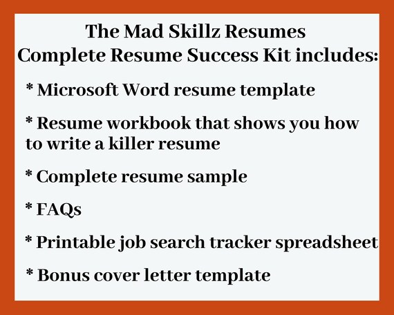 complete resume success kit for a key word optimized resume microsoft word resume template blue it up design instant download complete resumes