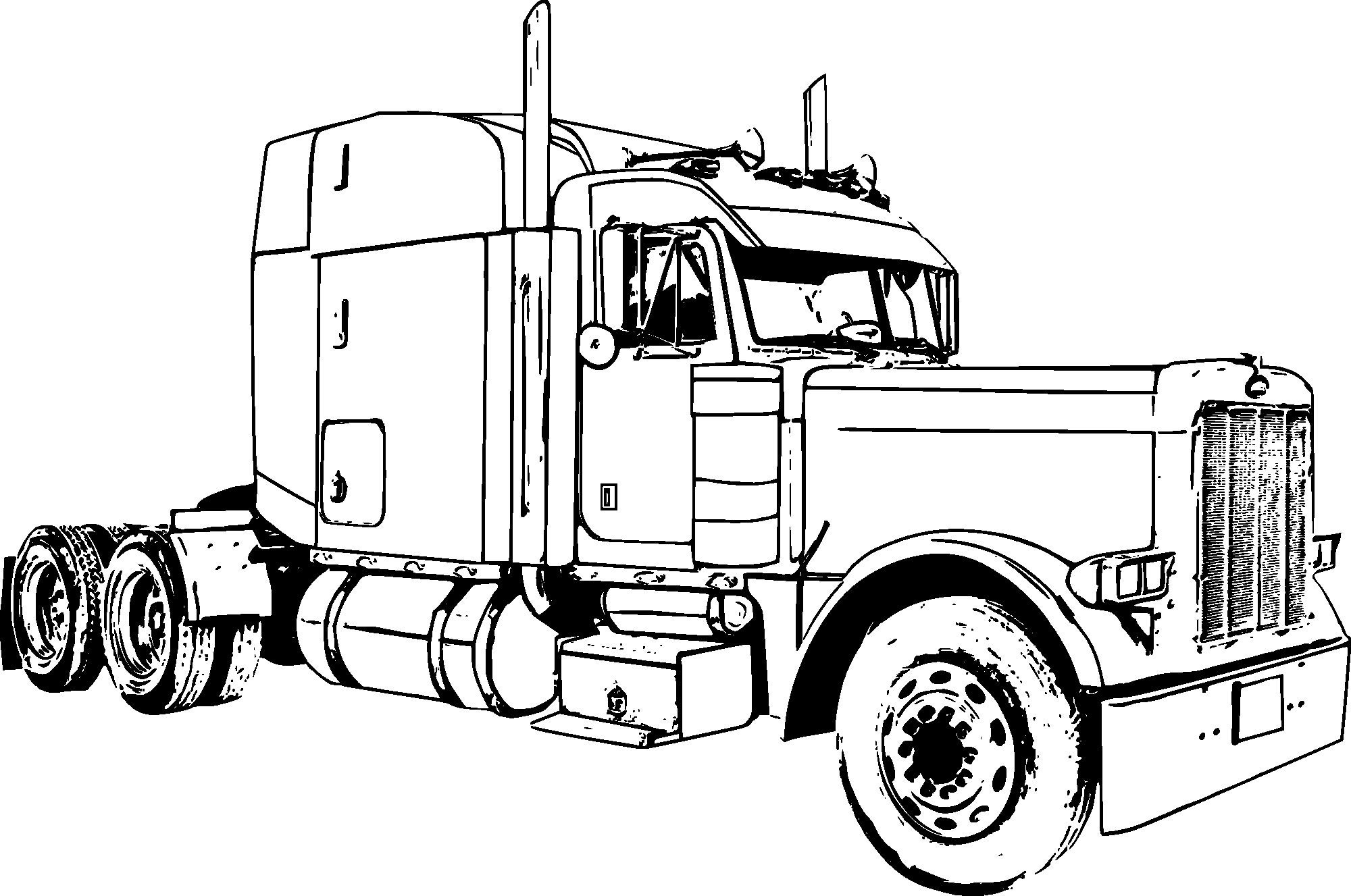 Car Hauler Coloring Pages Big Rig Truck Coloring Page Vrogue co
