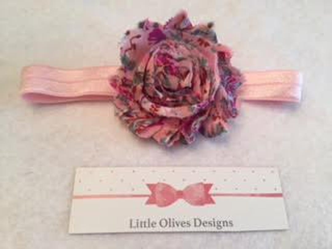 Multi Colored Pink Flower With Light Pink Headband - Etsy