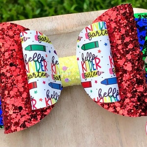 school grade bow - kindergarten bow