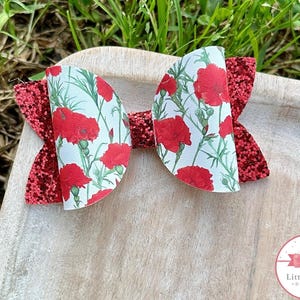Red carnation bow