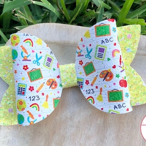 School supplies bow