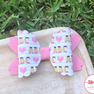 ABC pencil letters bow