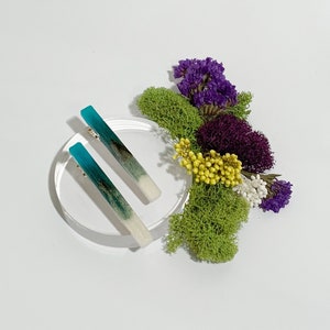 Barrette Hair Clip set | Emerald Green