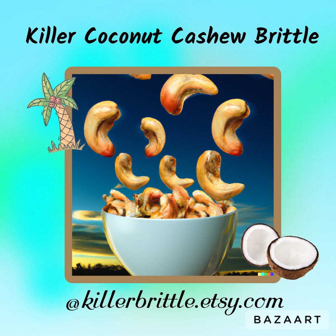Killer Coconut Cashew Brittle Packed With Creamy Cashews. Etsy