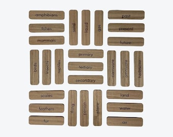 ADD ON CATEGORIES Labels for Sorting Trays • Wooden Toy, Sorting Tray, Educational Toy, Grouping Game, Classify Activity, Grammar, Language