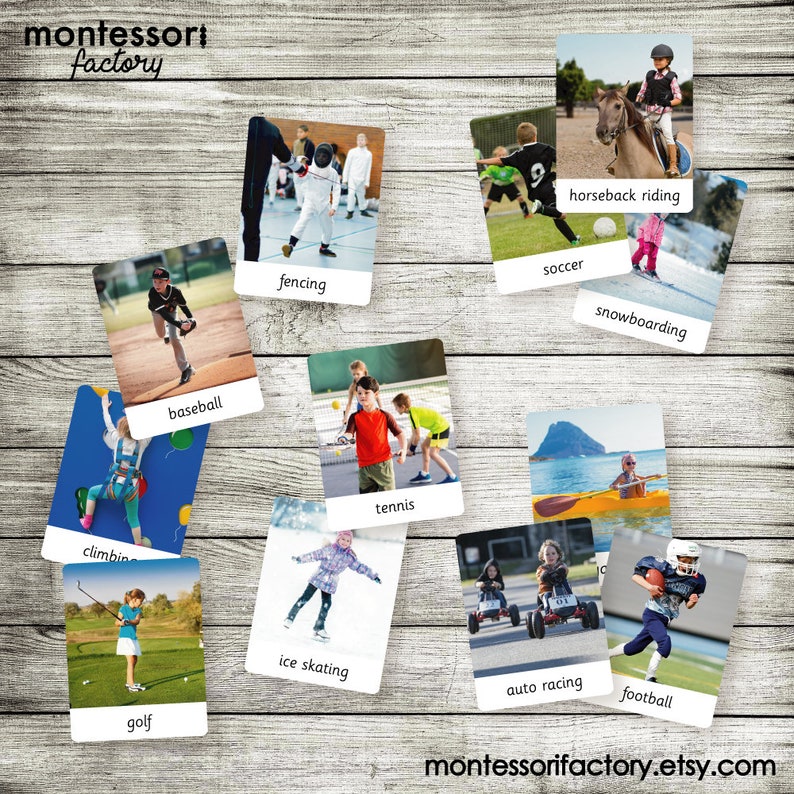 Montessori Sports Nomenclature Cards • Editable PDF Flashcards - Etsy