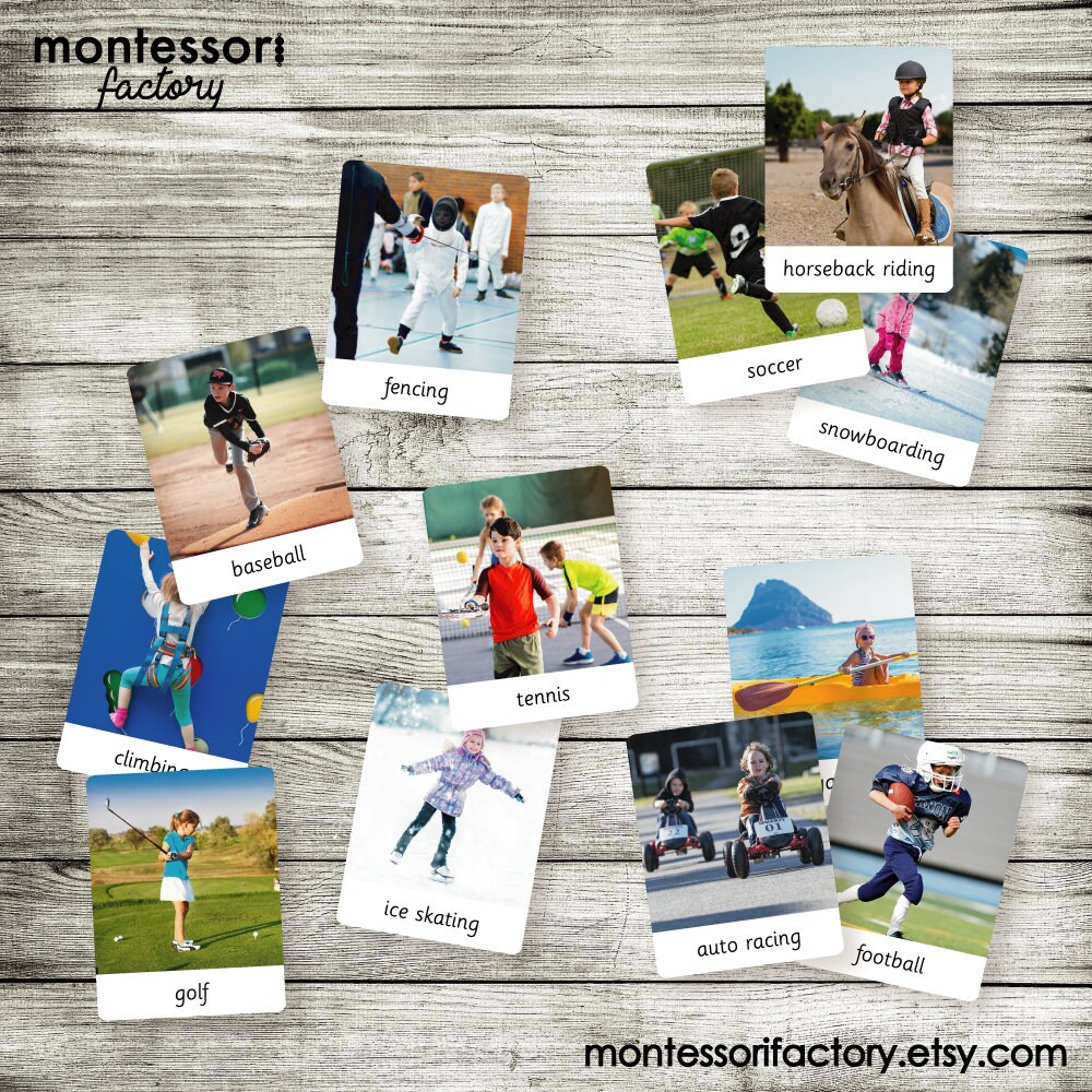 Montessori Sports Nomenclature Cards • Editable PDF Flashcards - Etsy