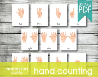 Printable Finger Number Flash Cards, Counting 1-10, Learning ...