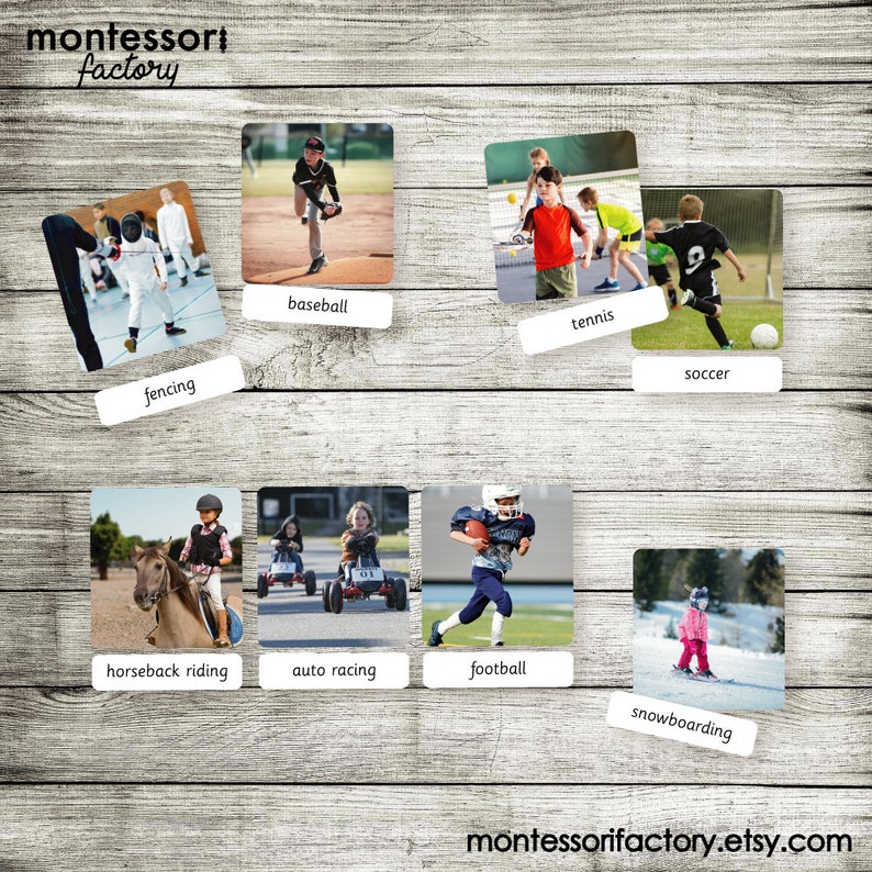 Montessori Sports Nomenclature Cards • Editable PDF Flashcards - Etsy