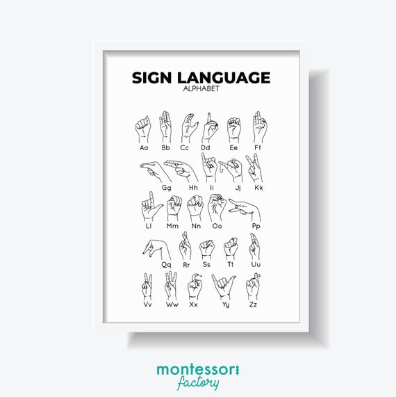 Sign Language Alphabet Printable Poster for Preschool and Kindergarten -  Preschool Inspirations