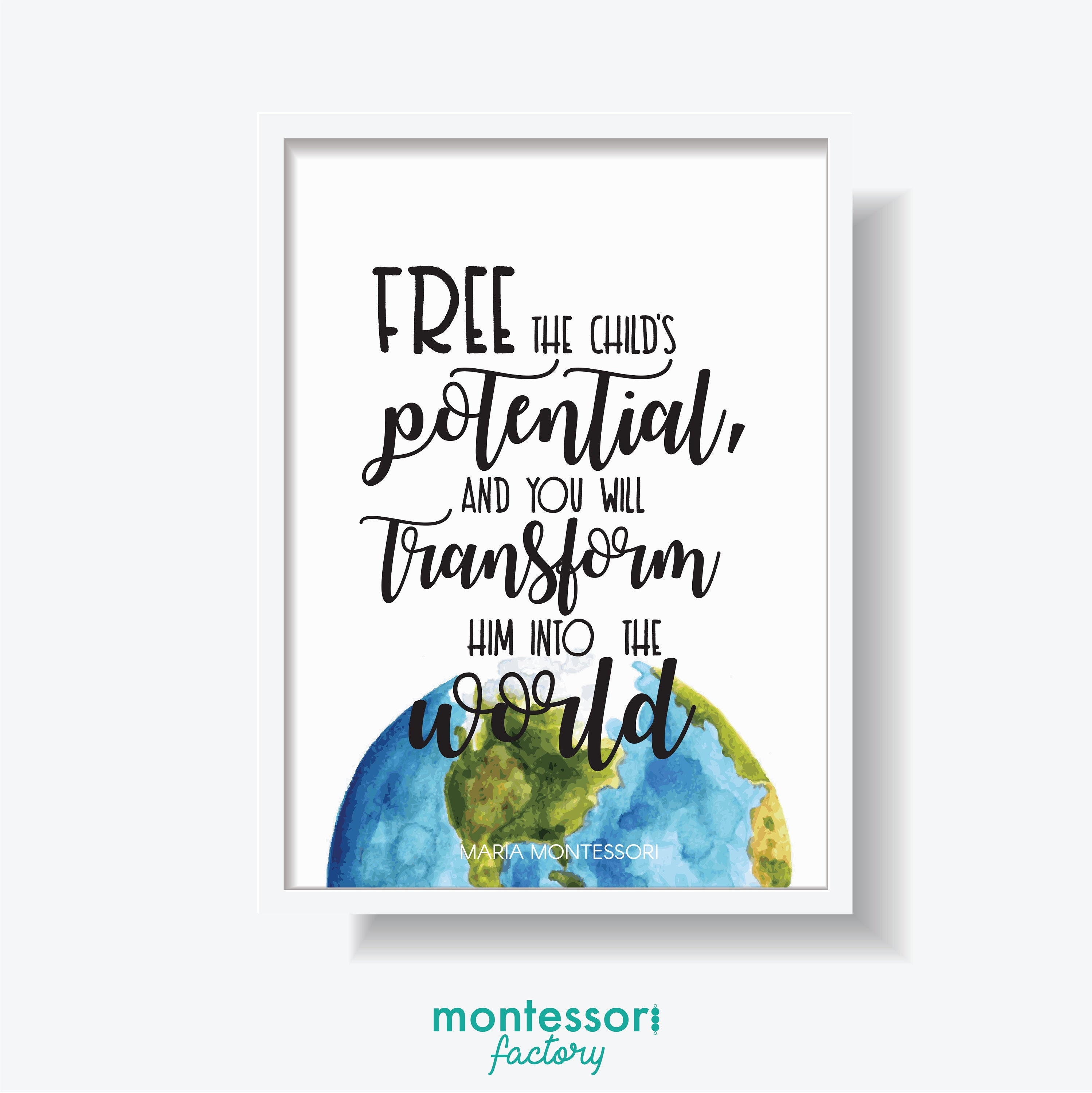 free the child s potential and you will transform him into etsy norway