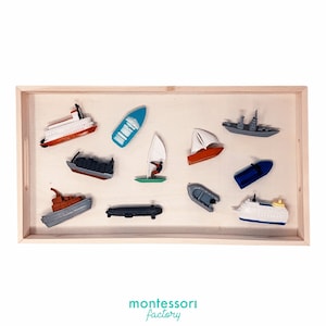WASSERTRANSPORT • TOOB Figuren Set • Montessori Spielzeug • Sensory Bin