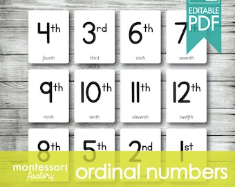 ordinal numbers etsy