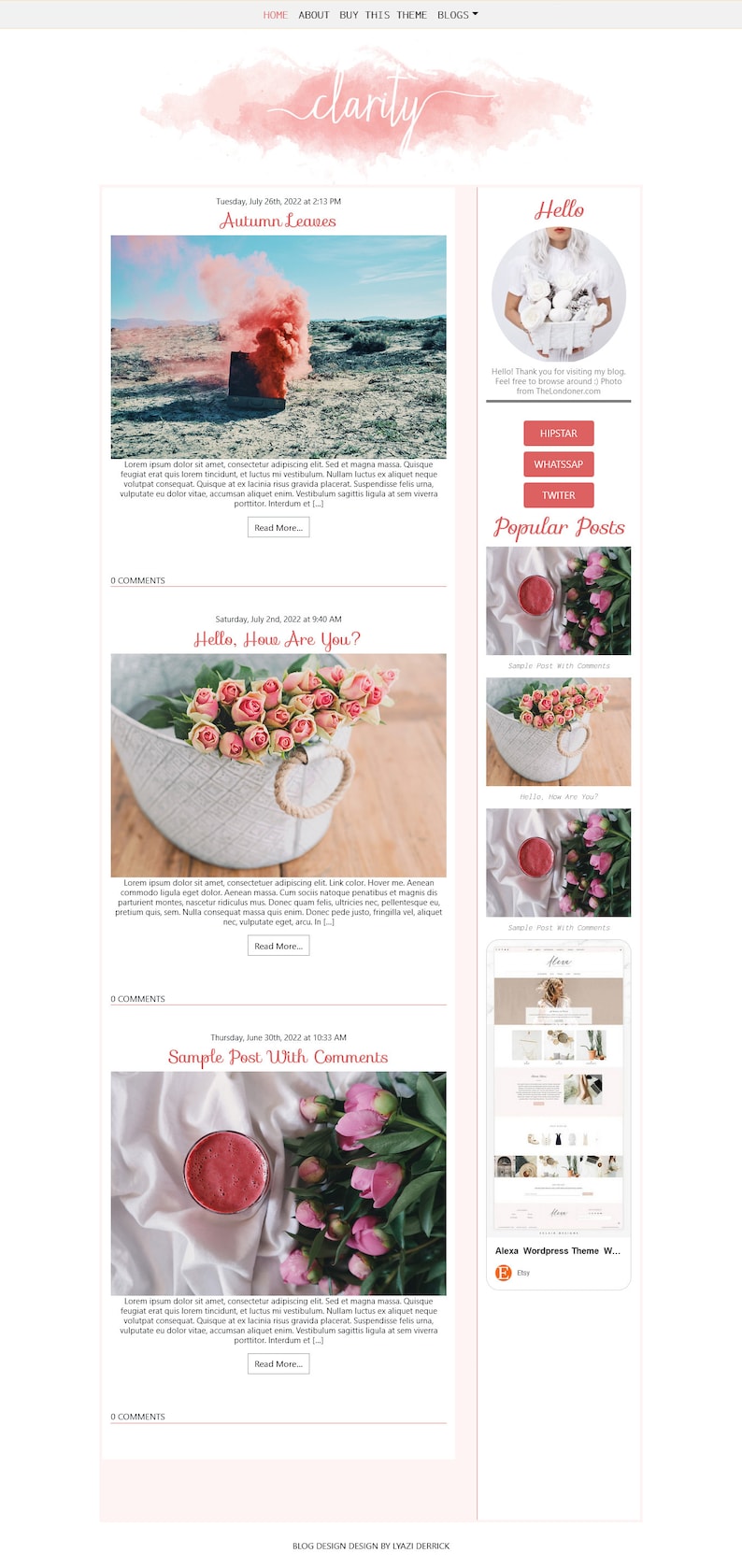 Wordpress Theme for Bloggers - Wordpress Blog - Responsive Wordpress ...