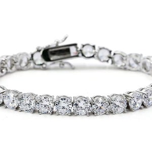 Diamond Tennis Bracelet Tennis Bracelet, Cubic Zirconia Tennis Bracelet, Dainty Bracelet, Diamond Bracelet, Gift for Her, Minimalist