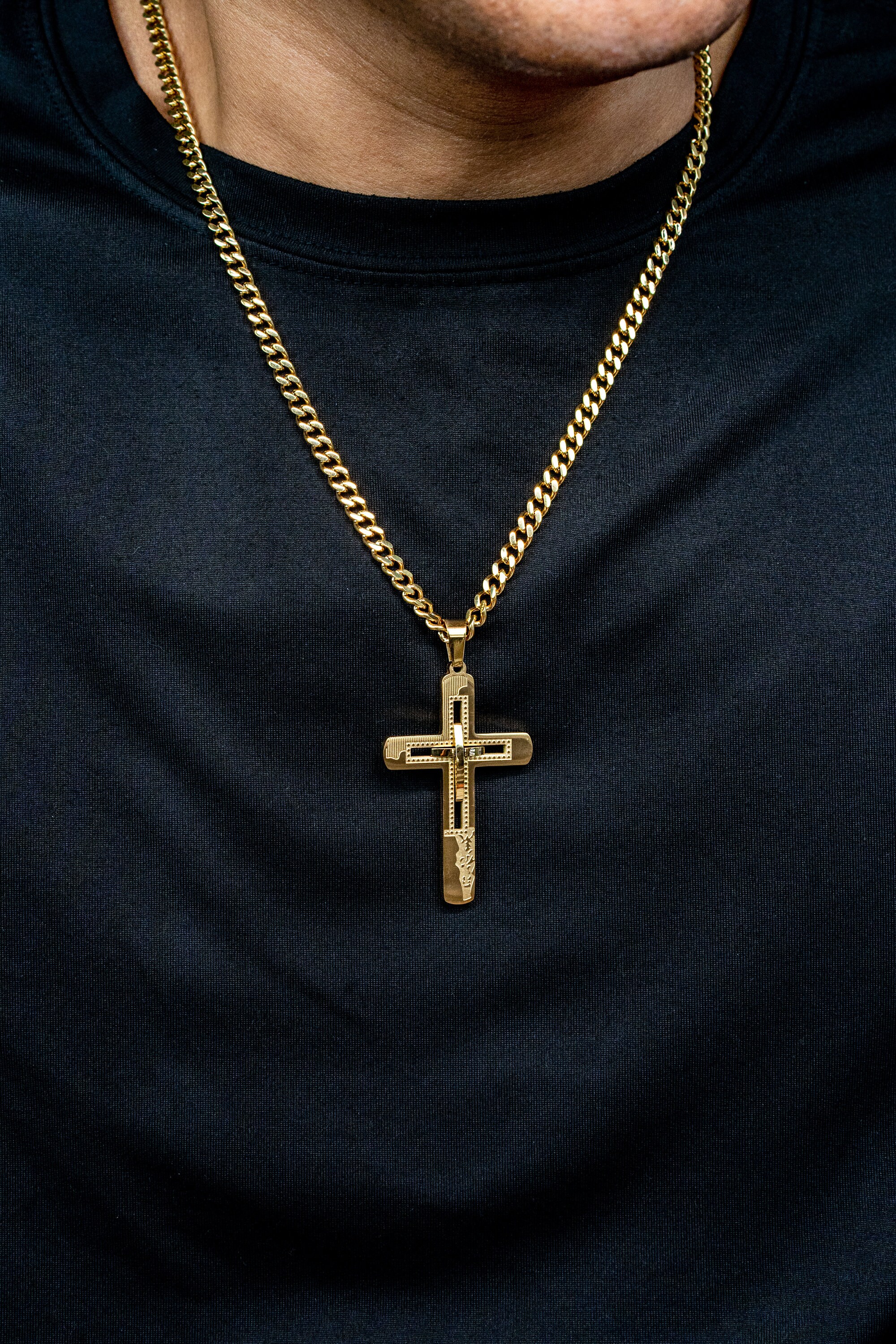 ᐅ ONE ELEMENT Kette Mit Anhänger Zirkonia Kreuz Anhänger Aus 333 Gelbgold Schmuckset Set Mit Verstellbarer Halskette 1753610096