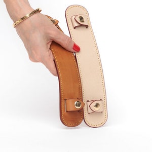 Shoulder Pad Handle Protector Vachetta Leather Natural or Honey Patinas - For Vintage Pochette PM MM GM Speedy Keepall Neverfull Luxury Bags