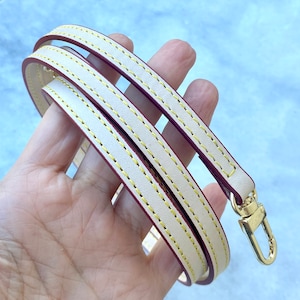 Natural Vachetta / Honey or Dark Brown Crossbody Strap Replacement Handcrafted - Real Leather Strap for Pochette Clutch and Small Lux Purses