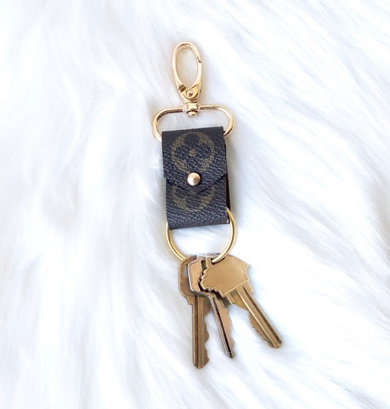 Louis Vuitton Upcycled /Repurposed Mini Keychain Key Holder | Etsy