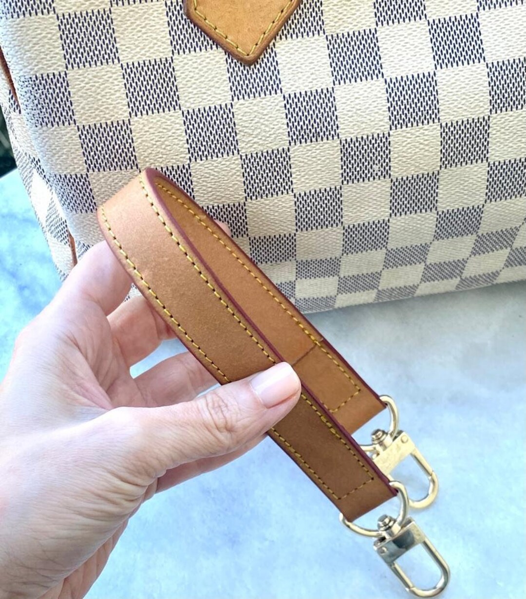 Strap for lv Bag Crossbody Vachetta Leather Strap only Vintage Tan Honey  Patina