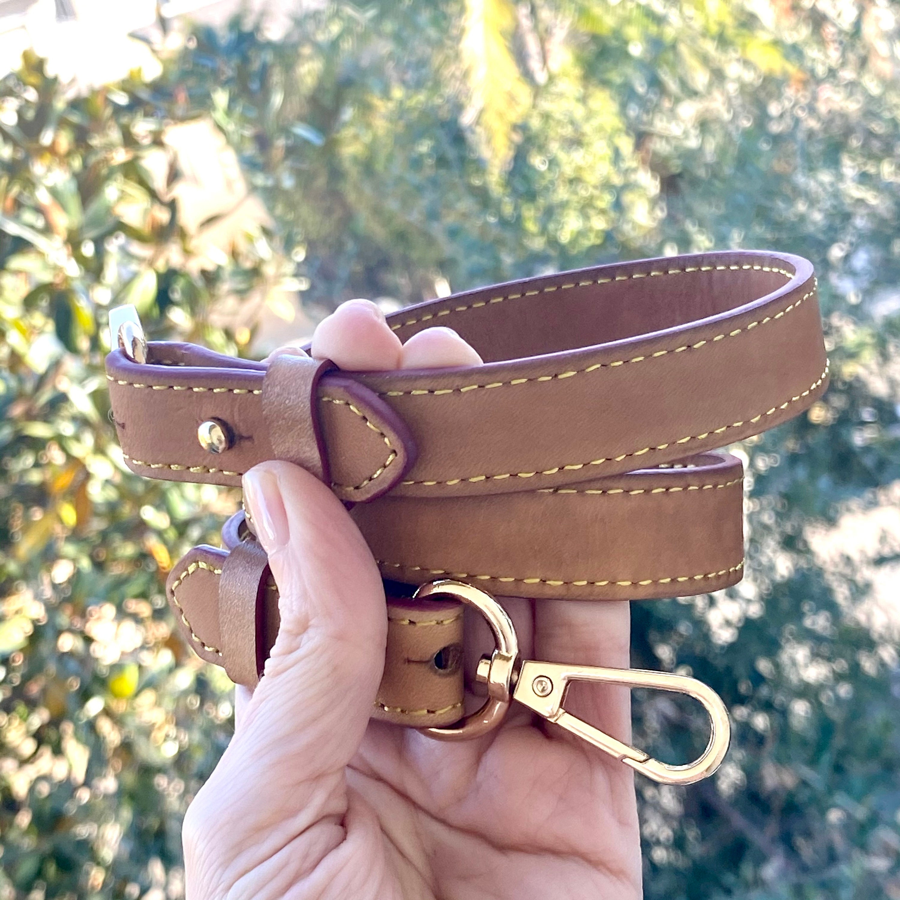  Non Tanned Vachetta Leather bandouliere Strap for Keep All 45  50 55 Speedy 40 Luggage Leather Strap : Clothing, Shoes & Jewelry