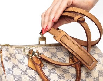 5/8" - 15mm Crossbody Adjustable Vachetta Strap Shoulder Pad - Real Leather Honey Handmade Patina - for PM GM Vintage Bags 40-49”