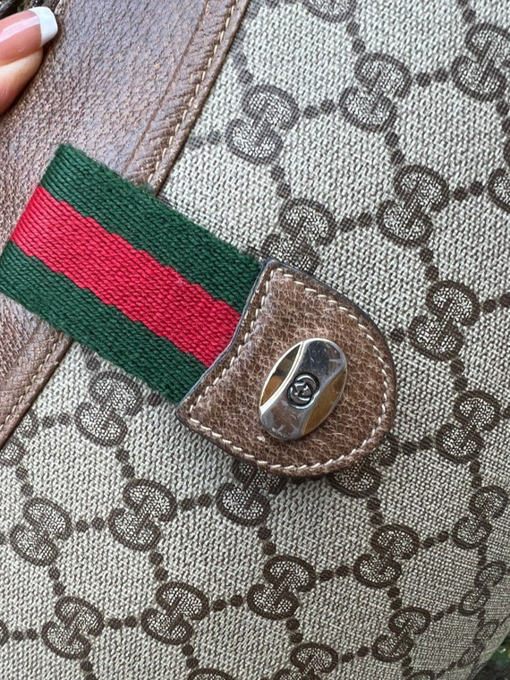 GUCCI Authentic Sherry Line Crossbody Bag Canvas … - image 7