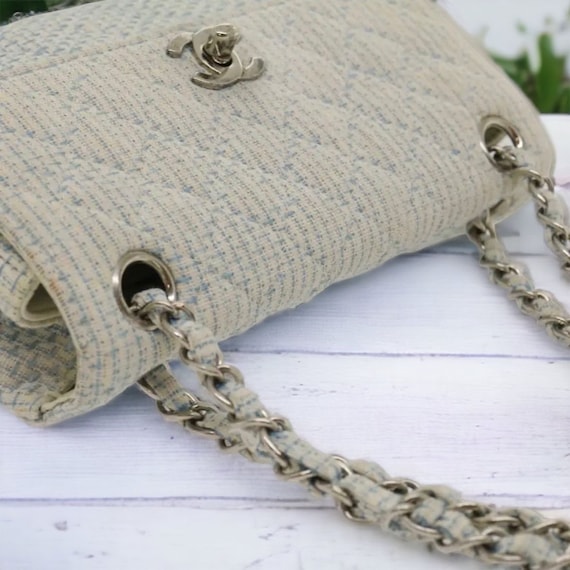 CHANEL Authentic Bag Tweed Classic Flap Shoulder Bag Vintage 