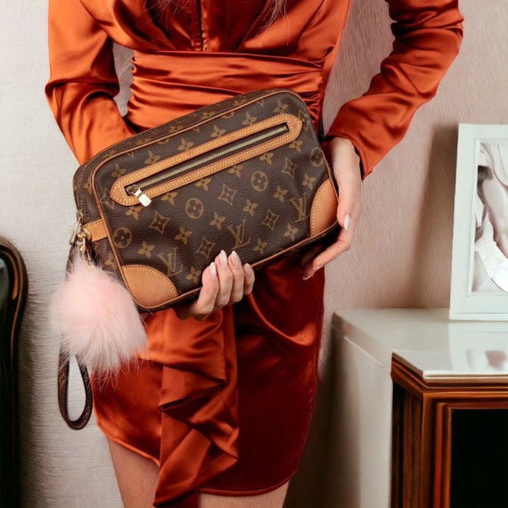 Authentic LOUIS VUITTON Monogram Marly Dragonne Clutch Pre Owned Vintage LV Pouch Date Code 863TH Made in France 1986 Etsy