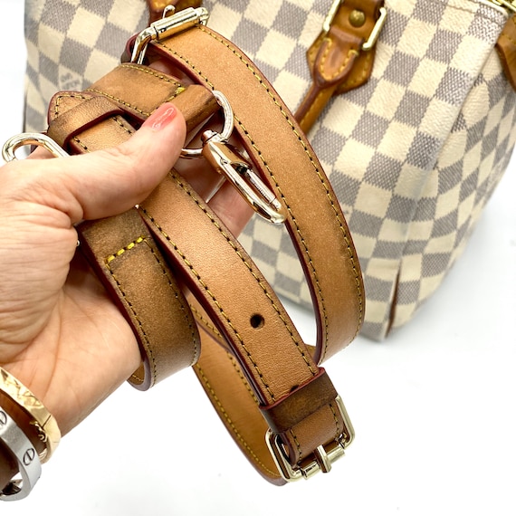 Crossbody Vachetta Strap Replacement Shoulder Pad. for lv Vintage honey  Patina